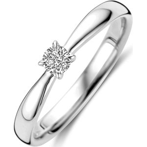 14K witgoud aanzoeksring diamant 0.15ct 4106185 16.50