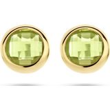 goud (geelgoud) oorknoppen peridot 1.40ct (2x 0.70ct) 4024756