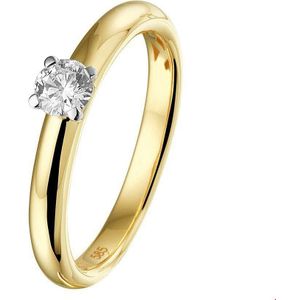 ring diamant 0.25ct h si 14K bicolor goud geel/wit 4208375