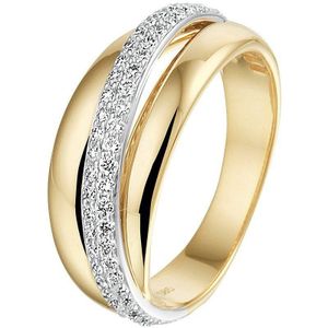 ring diamant 0.47ct h si 14K bicolor goud geel/wit 4208552