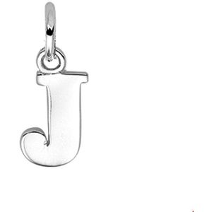 Zilver Gerhodineerde Hanger letter J 1319080
