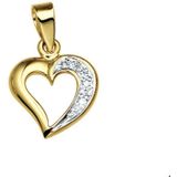 Geelgouden Hanger hart diamant 0.018 ct. 4005762