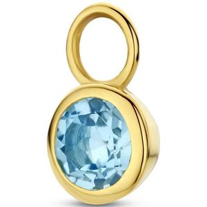 14K geelgoud oorringhanger met geboortesteen per stuk 4027626