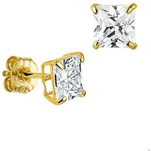 oorknoppen zirkonia 14K geelgoud 4017299