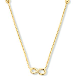 goud (geelgoud) collier infinity en bolletjes 40 - 42 - 44 cm 4024519