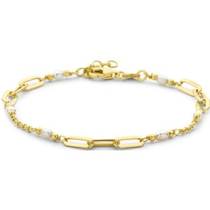 zilver verguld (geel) armband parels 18 + 2 cm 3 micron 2103599