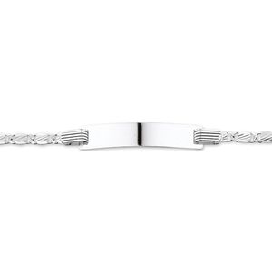 Zilveren Graveerarmband anker plaat 5 1015809 18 cm