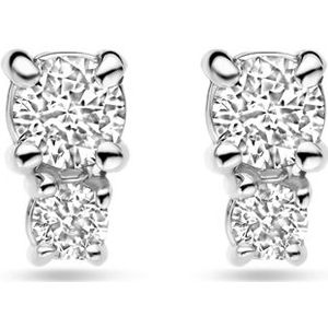 18K witgoud oorknoppen diamant 0.26ct (2x 0.13ct) h si 5,5 mm 7100051