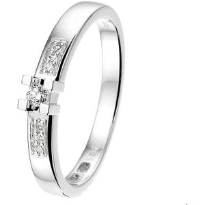 Witgoud Palladium Ring diamant 0.08ct H SI 4600036 18.50 mm (58)