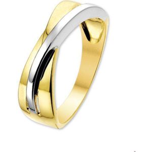 ring 14K bicolor goud geel/wit 4205845