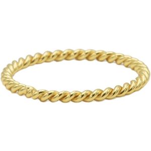 Karma Jewelry - R005GP Twisted - Damesring-58 is maat 18.50