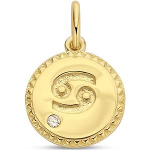hanger sterrenbeeld zirkonia zilver verguld (geel) 2102531