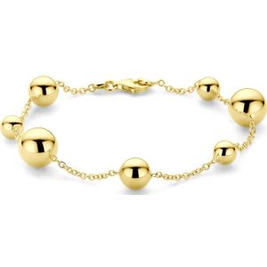 14K geelgoud armband bolletjes 19 cm 4031343
