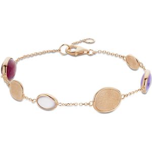 goud (rosÃ©goud) armband edelstenen 17 - 19 cm 4401424