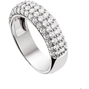 Zilver Gerhodineerde Ring zirkonia 1314721 15.50 mm (49)