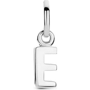 Zilver Gerhodineerde Hanger letter E 1333745