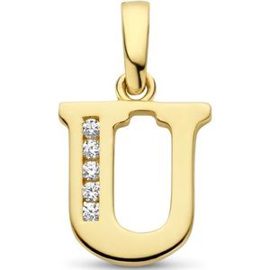 goud (geelgoud) hanger letter zirkonia 4025411