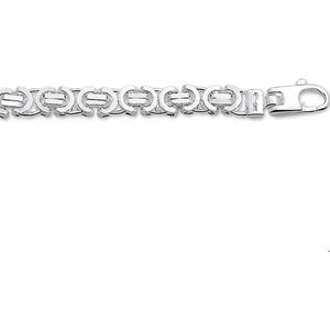 Zilveren Collier konings plat 5 1002064 60 cm