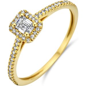 14K geelgoud ring diamant 0.33ct h si halo 4028121 17