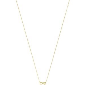 14K geelgoud collier love, hart en infinity 40 - 42 - 44 cm 4029448