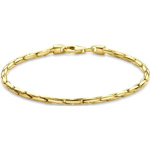 Silgold (geel met zilverkern) armband gourmette 2,8 mm 5000328 18 cm