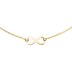 zilver verguld (geel) collier infinity 41 + 4 cm 3 micron 2103162