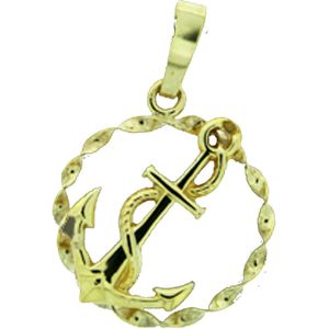 Gouden hanger - met anker - (41 anker)