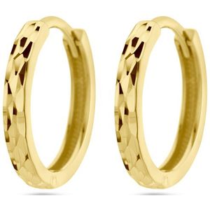 14K geelgoud klapoorringen gediamanteerd 4029517