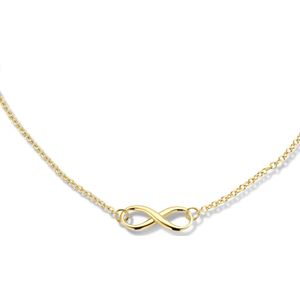 zilver verguld (geel) collier infinity 42 + 3 cm 2102209