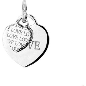 Zilver Gerhodineerde Hanger hart "Love 1318578
