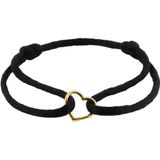 Goud Armband satijn hart (kinder lengte) 4700202