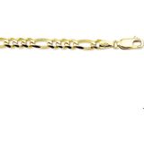 Geelgouden Armband figaro 4 4004017 19 cm