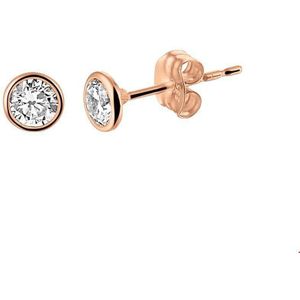 oorknoppen zirkonia 14K roségoud 4400930