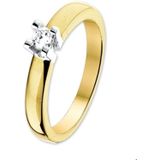 Bicolor Gouden Ring diamant 0.15ct H SI 4204984 18.50 mm (58)