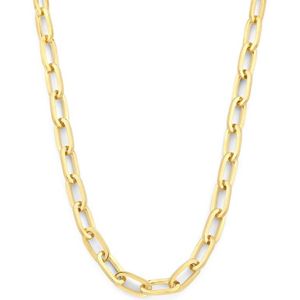 Collier Paperclip Plat Massief 5,0 Mm 45 Cm