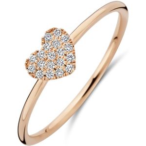 14K roségoud ring hartje diamant 0.075ct h si 4401597 18.50