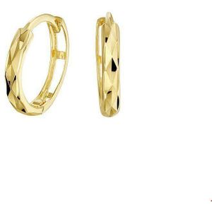 klapoorringen gediamanteerd 14K geelgoud 4018619