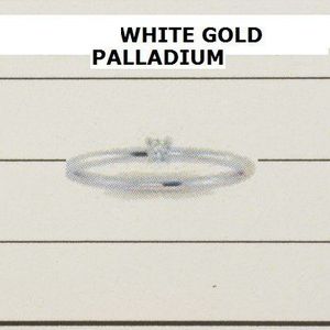 Witgoud Palladium Ring diamant 0.05ct H SI 4600063 16.50 mm (52)