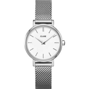 CLUSE CW0101211007 Boho Chic Petite - Silver/White horloge