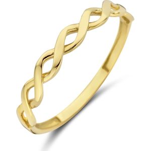 14K geelgoud ring gevlochten 4027414 18.50