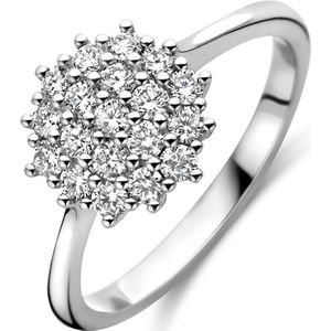 14K witgoud ring diamant 0.50ct h si rozet 4106137 17.25