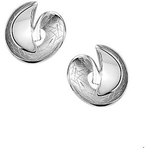 oorknoppen gescratcht zilver gerhodineerd 1316865