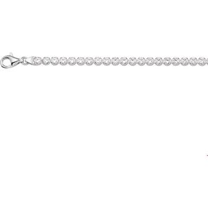 Zilver Gerhodineerde Tennisarmband zirkonia 3 1323735 18 cm
