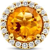 goud (geelgoud) hanger citrien 0.80ct en diamant 0.09ct h si halo 4024703