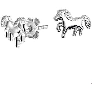Zilver Gerhodineerde Oorknoppen paard 1320684