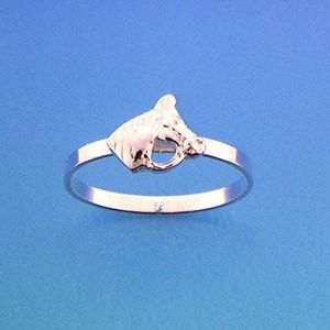 ring paard zilver wit 1020414