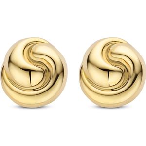 zilver verguld (geel) oorknoppen knoop 18 mm 2103900