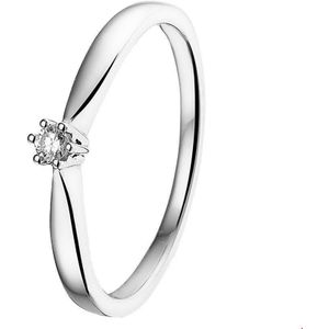 Witgouden Ring diamant 0.05ct H SI 4104416 17.00 mm (53)
