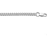 Zilveren Collier geslepen gourmet 3 1001793 60 cm