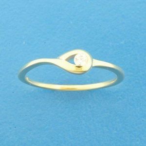 ring zirkonia 14K geelgoud 4020341
